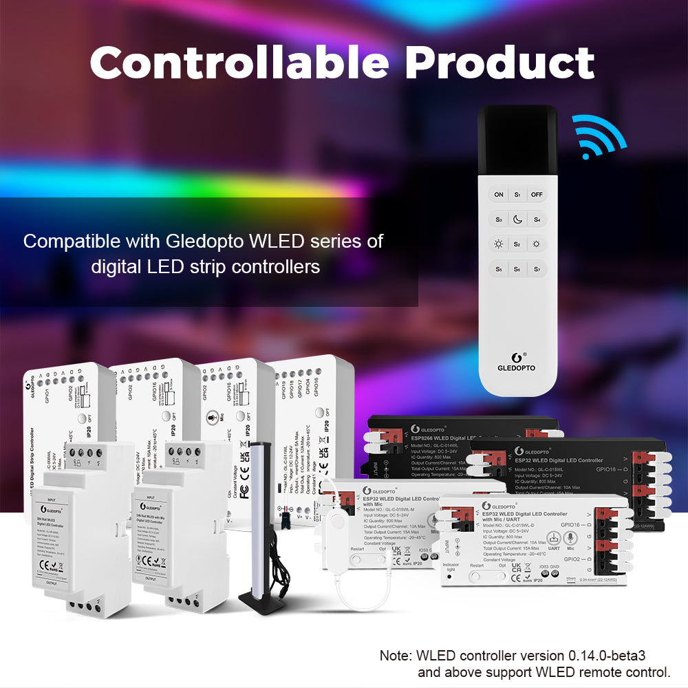 Remote Control 12 Key for WLED Digital LED Strip Controller