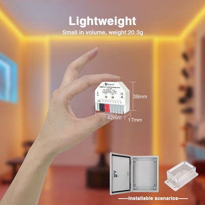 Zigbee 3.0 Pro+ Ultra Mini 5 in 1 LED Strip Smart Controller DC12-24V