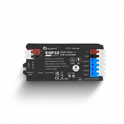 Gledopto GL-C-017WL-D WLED Wi-Fi LED Strip Controller (4 Outputs) Black